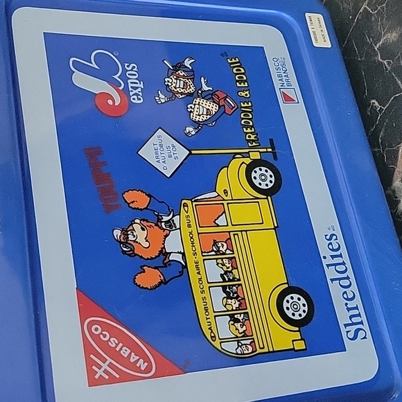 Montreal Expos Youppi Nabisco Shreddies Lunch Box 1998 Very Rare - Picture 2 of 5